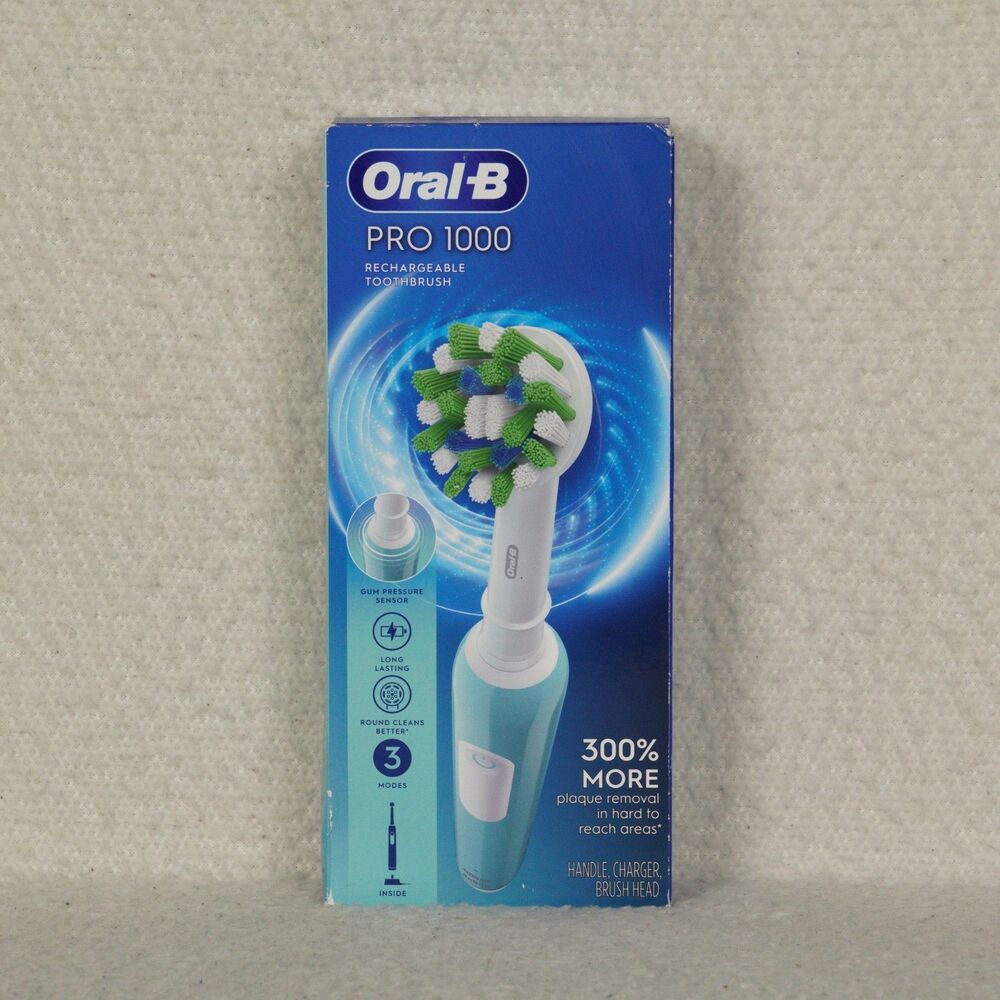 Oral B PRO 1000 Rechargeable Toothbrush Handle Charger Brush Head Braun Sealed